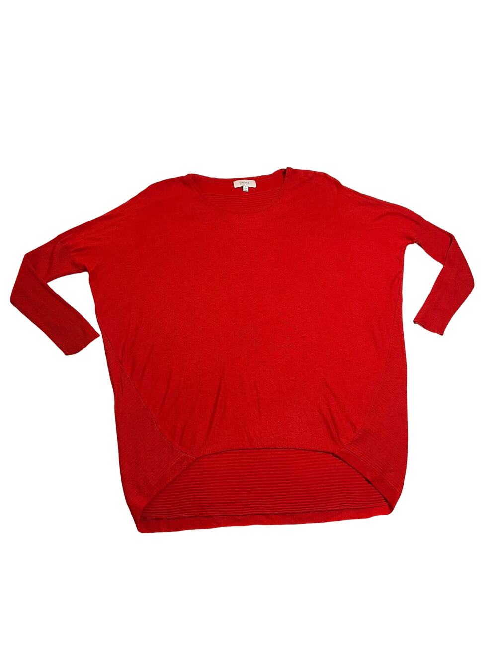 Jaye.e Crewneck Cashmere Blend Drop Shoulder Oversized Tunic Sweater Size Small